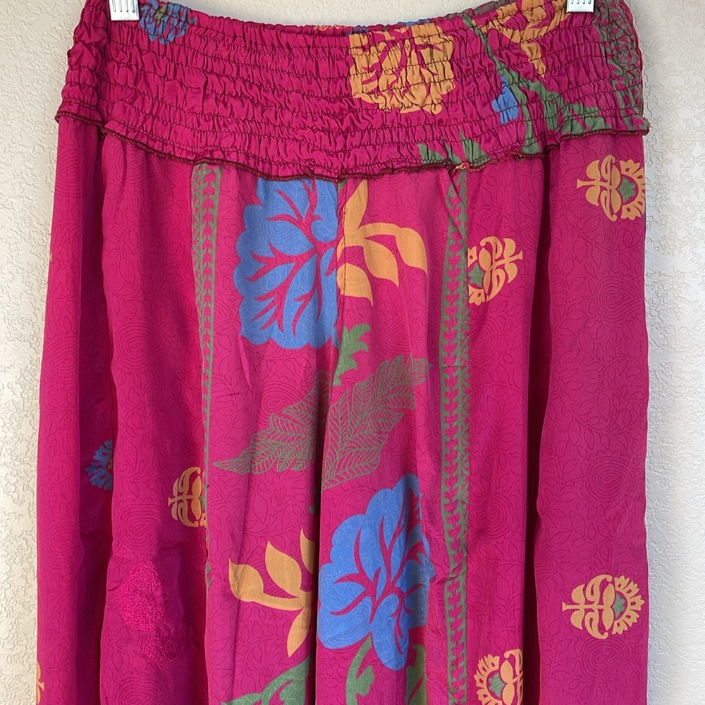 Paths of the Spirit 100% Silk Flowy Lightweight Wide Leg Pants, Size S/M 🔥RARE - Picture 4 of 9